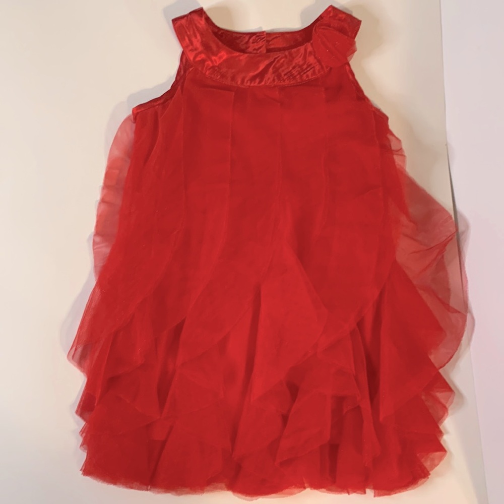 Healthtex Lace Sleeveless Red Toddler Dress